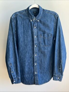 J. Crew Indigo Denim Button-Down Shirt